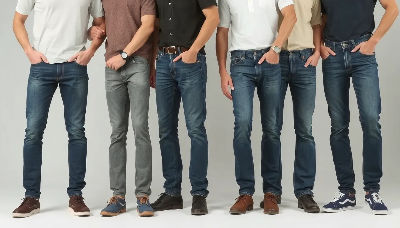 différente coupe de jean homme